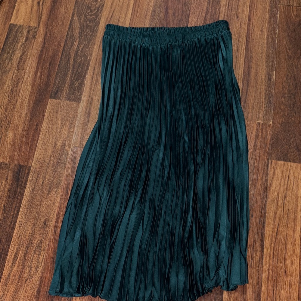 Chic Dark Green/Teal A-Line Skirt